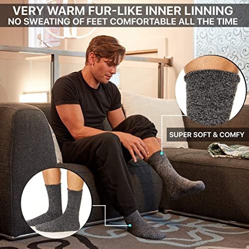 Estilos exclusivos Conjunto Asfoor de 3 meias térmicas para homens aquecidos meias de clima frio homens meias isoladas quentes para