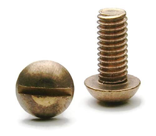Parafusos da máquina redonda de bronze de bronze de silício #6-32 x 3/8 qty 25