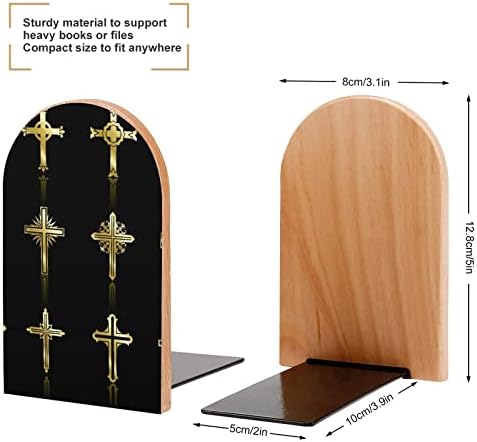 Livro decorativo de cruz religioso termina em madeira não esquili os suportes de mesa de mesa