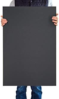 Union Premium Black Foam Board 24 x 36 x3/16 10 pacote: acabamento fosco de alta densidade Uso profissional, perfeito para apresentações, sinalizadores, artes e artesanato, enquadramento, exibição