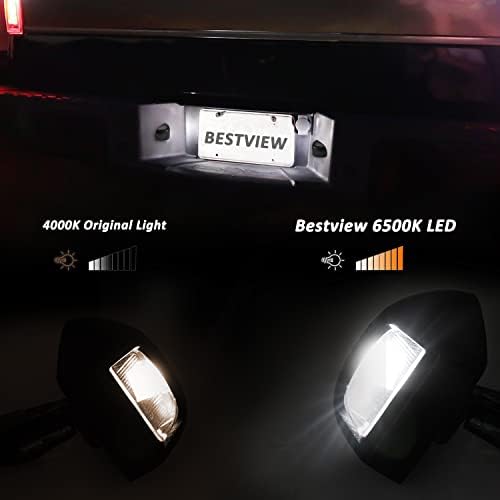 Bestview LED Placa LED Caixa preta, lâmpada de etiqueta Substituição compatível com Chevy Silverado GMC Sierra Avalanche