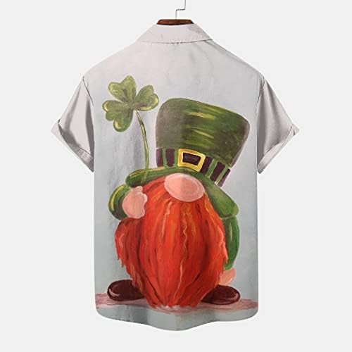 Camisa do dia de St.Patrick Camisa casual de manga curta Hawaiian camise