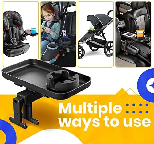 Bandeja de viagem ajustável - grampo de fixação rápida universal para assentos de carro, carrinhos de bebê, descanso