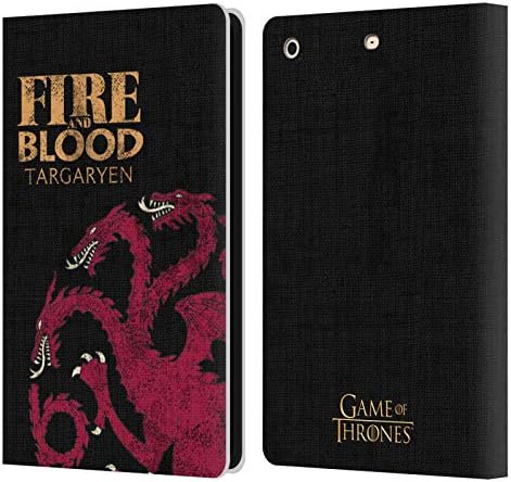 Caixa -chefe Designs Licenciados oficialmente a HBO Game of Thrones Stark House Muttos de couro Livro da carteira de capa compatível