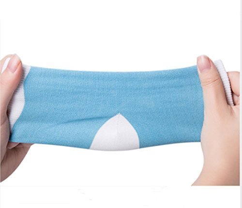 Goege gel hidratante meias de calcanhar para salto rachado seco de algodão de dedão de pé, pacote de dois