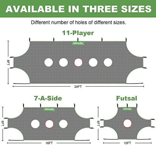 WOSOFE Soccer Goal Target Soccer Training Equipment Net com zonas de pontuação Melhorar o treino de tiro em prática de chute e treinamento