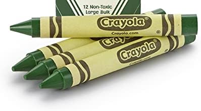 Crayola Grandes giz de cera, verde, ferramentas de arte para crianças, 12 contagem