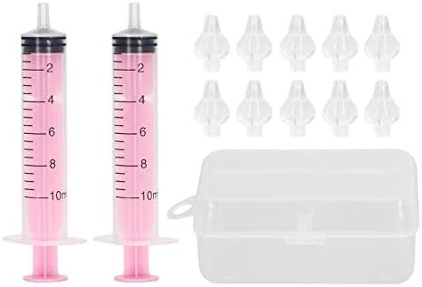 Aspirador nasal, 2pcs 10ml seringa de bebê Irrigador nasal, aspirador nasal para bebê, ponta de silicone Ferramenta de enxaguamento