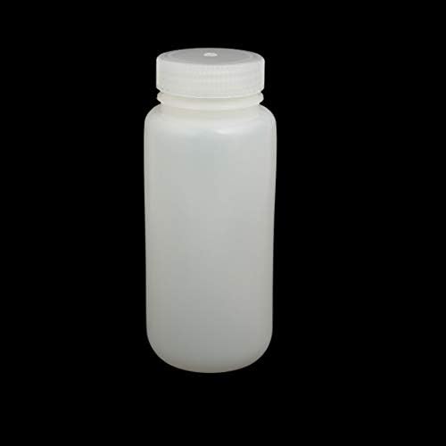 Aexit de 17 onças HDPE Plástico Laboratório de boca ampla garrafa de amostra de reagente químico