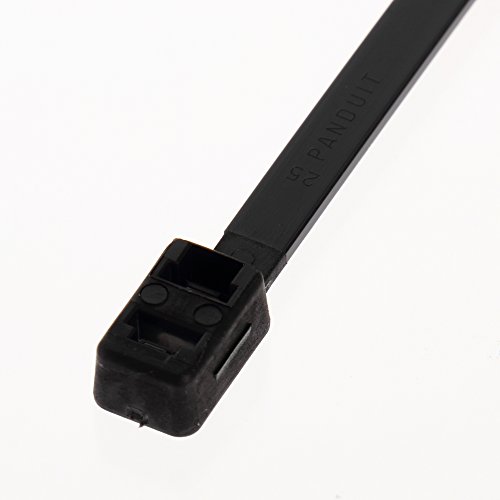 Panduit PLB4S-M0 Pan-Ty Double Loop Cable Liche, nylon resistente ao clima 6.6, seção transversal padrão, ponta curva, força de tração de 50 libras, diâmetro combinado de 4,1 de 4,1, comprimento de 0x, preto de 0,052 , 0,19 largura, 14,8 , preto, preto, preto, preto, preto