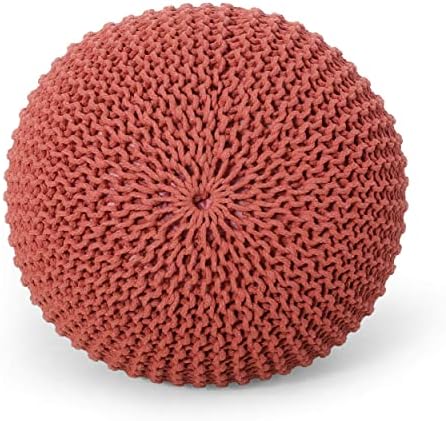 Christopher Knight Home Nahunta Pouf, Coral