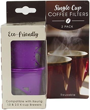 Filtros de café da Evriholder Single Cup, K-Cups reutilizáveis ​​para Keurig 2.0 e 1.0 Caffilody, 2 pacote