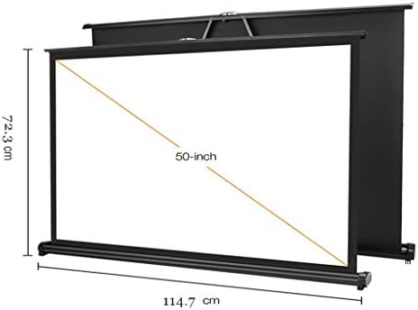 YTYZC 50 polegadas 16: 9 Tela de projeção de mesa portátil Tabela de tabela dobrável fosco de tabela de projetor para cinema