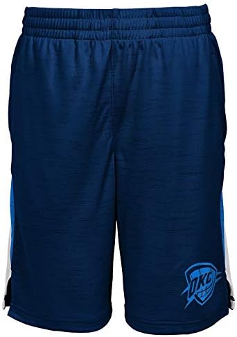 Shorts de desempenho de conteúdo para jovens da NBA Big Boys da NBA, Oklahoma City Thunder X-Large