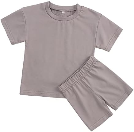 RomperinBox Bonel Girl Girl Summer Roupfits Solid Short Sleeve Camise