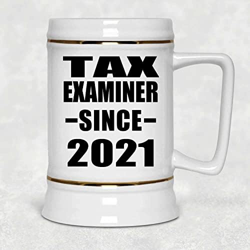 Projeto Examinador de impostos desde 2021, caneca de 22 onças de caneca de tanque de cerâmica com alça para freezer, presentes