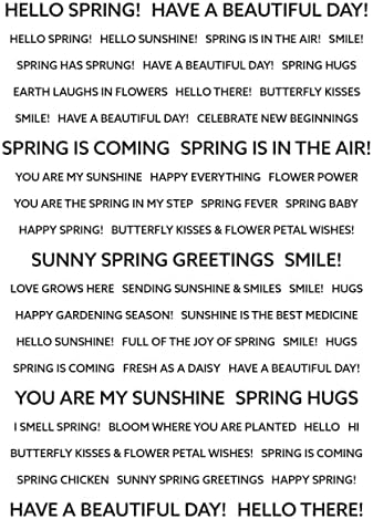Expressões criativas Wordies Hello Spring Sentiment Sheets