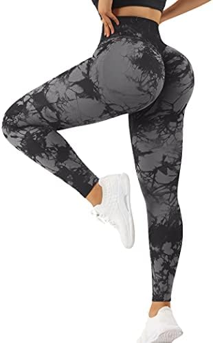 Ruuhee Women Peach Lift Equipe sem costura Pernelas de cintura alta Scrunch Butt Yoga calças calças de calça