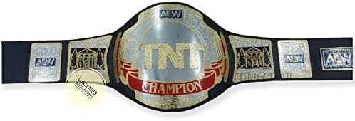 Aew TNT Wrestling Championship Black Leather Belt Adults 2mm One Tamanho