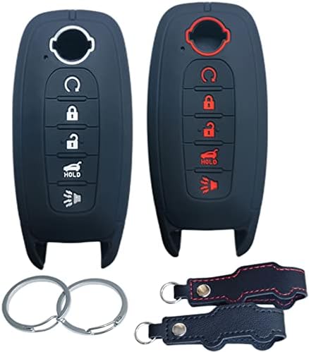 Runzuie 2pcs Silicone Remote Key FOB Tampa para 2024 2023 Botões Nissan Pathfinder Rogue 5