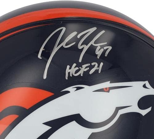 John Lynch Denver Broncos autografou Riddell vsr4 capacete autêntico - Capacetes NFL autografados autografados