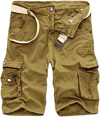 Homens shorts de verão de massa de massa de bolso de massa de massa de massa de moda grande e alta e alta calça de trabalho utilitário solto