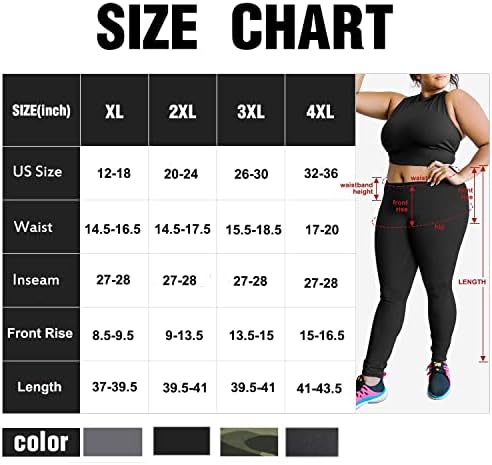 Oi clasmix plus size leggings for women 1x-4x-alt high wistmy controle treino super suave leggings preto calças de ioga