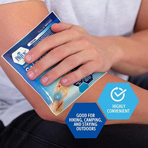 Medpride Instant Cold Pack - Conjunto de 24 pacotes de gelo descartáveis ​​para terapia a frio para alívio da dor, inchaço, inflamação,