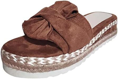 Sandálias Mulheres Summer Cenário Confortável Aberto da Plataforma Sandálias Moda Fashion Bowknot Slip em sandálias de cunha