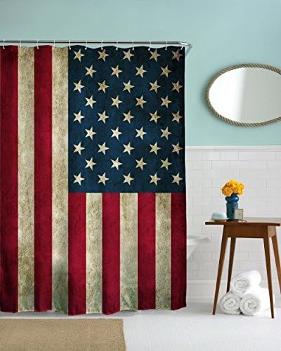 Curta de chuveiro da bandeira americana dos EUA