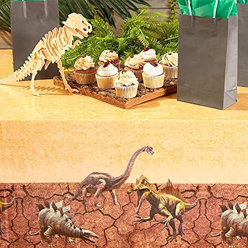 Toleta de mesa de plástico Planda azul para a festa de aniversário de dinossauros