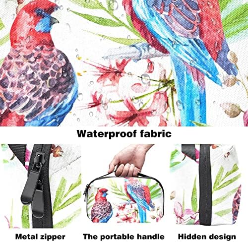 Bolsa de higiene pessoal Kit DOPP pendurado para homens resistentes a água para viajar, papagaio de flor da selva tropical
