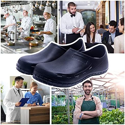 Sapatos de chef jswei para homens - sapato profissional de chef de enfermagem resistente à água ， Sapatos de trabalho de