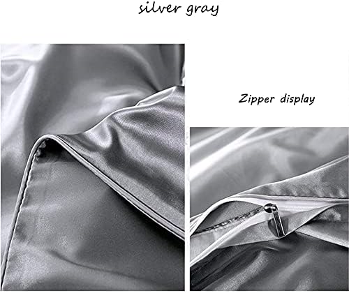 Conjunto de capa de quadro reversível Zgho Reversível Conjunto de roupas de cama de colcha de 4 peças com colchas com travesseiros e folhas ajustadas, luarblue-doublesize