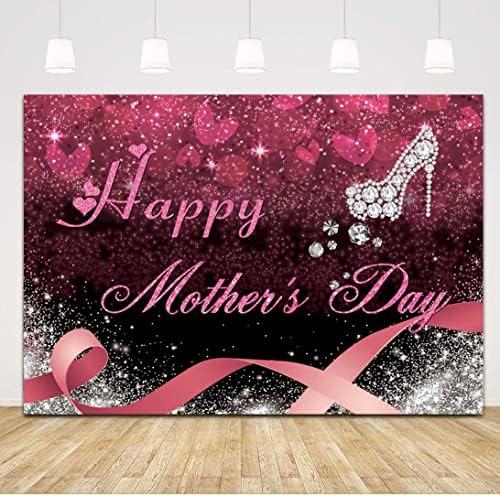 Feliz dia das mães, cenário rosa ouro prateado glitter fotografia panos
