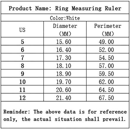 Ferramenta de medição do Sizer do Sizer, tamanho do anel do dedo, tamanho de medição do anel, cinto de medição de jóias, tamanho dos EUA 1-17, branco