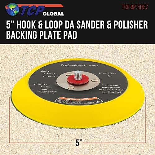 TCP Global 5 DA Polhener & Sander Pad - Hook & Loop Face - Placa de apoio orbital aleatória
