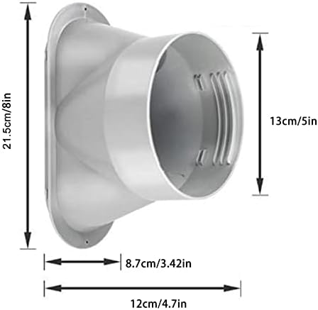 Adaptador de mangueira de exaustão do ar condicionado AEIHEVO, interface de boca plana de ar condicionado móvel de ar condicionado | Adaptador de mangueira de exaustão do conector de mangueira de exaustão portátil