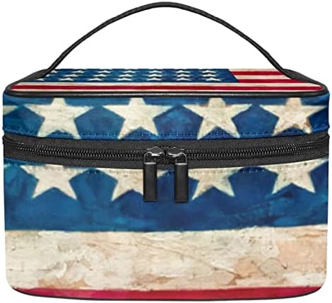 Bolsas de cosméticos para mulheres, bolsas Bolsas Bolsa de maquiagem de organizador de maquiagem Meninas de maquiagem, Flag do padrão