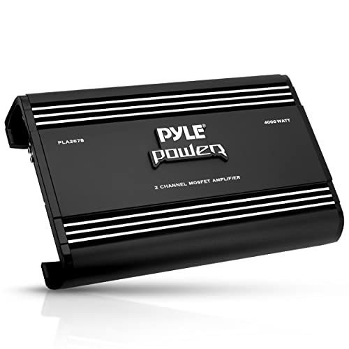 Amplificador de estéreo de carro de canal Pyle 2 - 4000W canal duplo Bridgeable High Power MOSFET AUDIO AUTO AUTO DEMPERAÇÃO DE AMP
