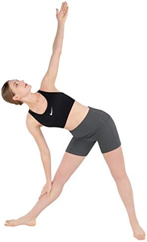 Shorts de ioga de mulheres hofi, esportes de cintura alta que executa calças curtas, shorts de ginástica atlética com bolsos