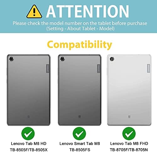 Procase [2 pacote] protetor de tela Caso para crianças para Lenovo Tab M8 HD/Smart Tab M8/Tab M8 FHD 2019