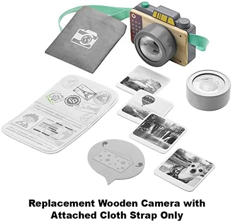 Peças de reposição para Fisher -Price Click Away Camera Conjunto - GMN40 ~ Câmera de madeira de substituição com cinta de pano anexada