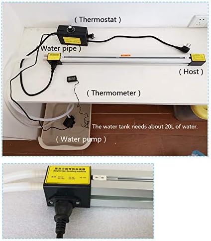 Máquina de dobra de PVC de plástico acrílico de 48 polegadas 110V Aquecimento quente Bender Bender 1-6 mm Comprimento de aquecimento eficaz de espessura 1220 mm para acrílico, placa orgânica, PVC, fabricação de sinais
