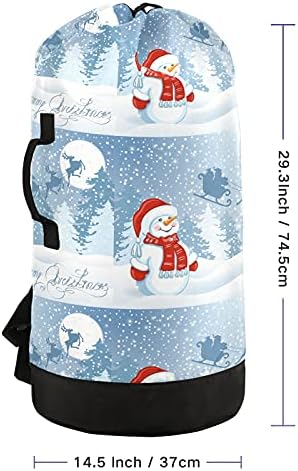 Bolsa de lavanderia de Papai Noel Backpack de Lavanderia Papai Noel Backpack de Lavanderia Pesada com alças e alças de viagem