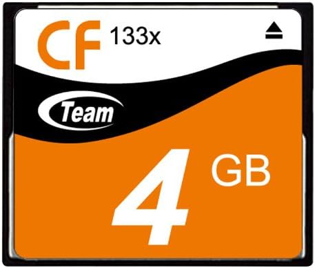 4 GB Team CF Memory Card High Performance 133x para Pentax Optio Pro SLR Pro Digital SLR. Este cartão vem com.