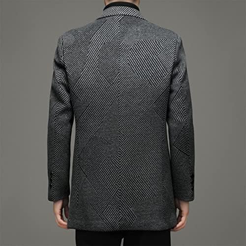 Masculino casual de lã de lã Blazer Herringbone Tweed Jaqueta de negócios de dois botões de negócios casaco esportivo de casamento