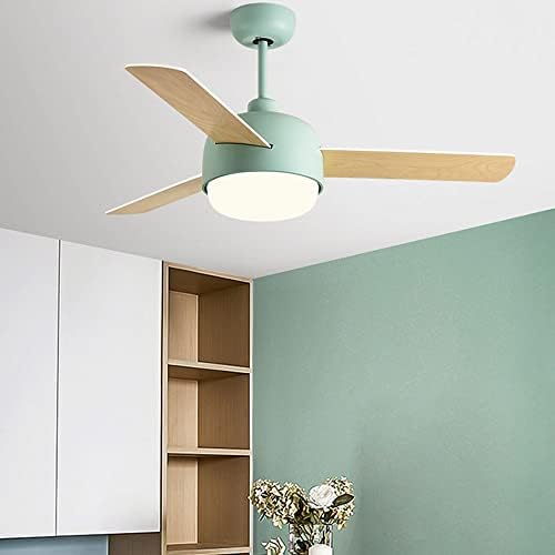 Ibalody Kids Room Fan Mute Light Light Indoor Big Fan Blades Light Light Light 3 Gear Speed ​​Speed ​​Teto com LED LUZ SALA DE DINIO