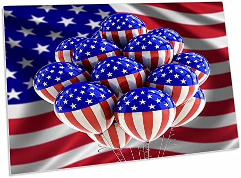 Balões patrióticos dos EUA 3drose para as celebrações de 4 de julho. - Tapetes de local para baixo da almofada