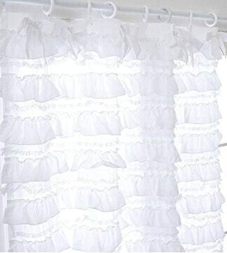 Cortinas de briga de Yumuo, cortinas de renda para cortina chique de quarto para berçário para crianças semi-voil cortinas-brancas